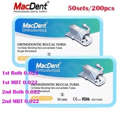 Dental Orthodontic Buccal Tubes 1st 2nd Molar Roth/MBT 022 018 Bondable Non-Conv