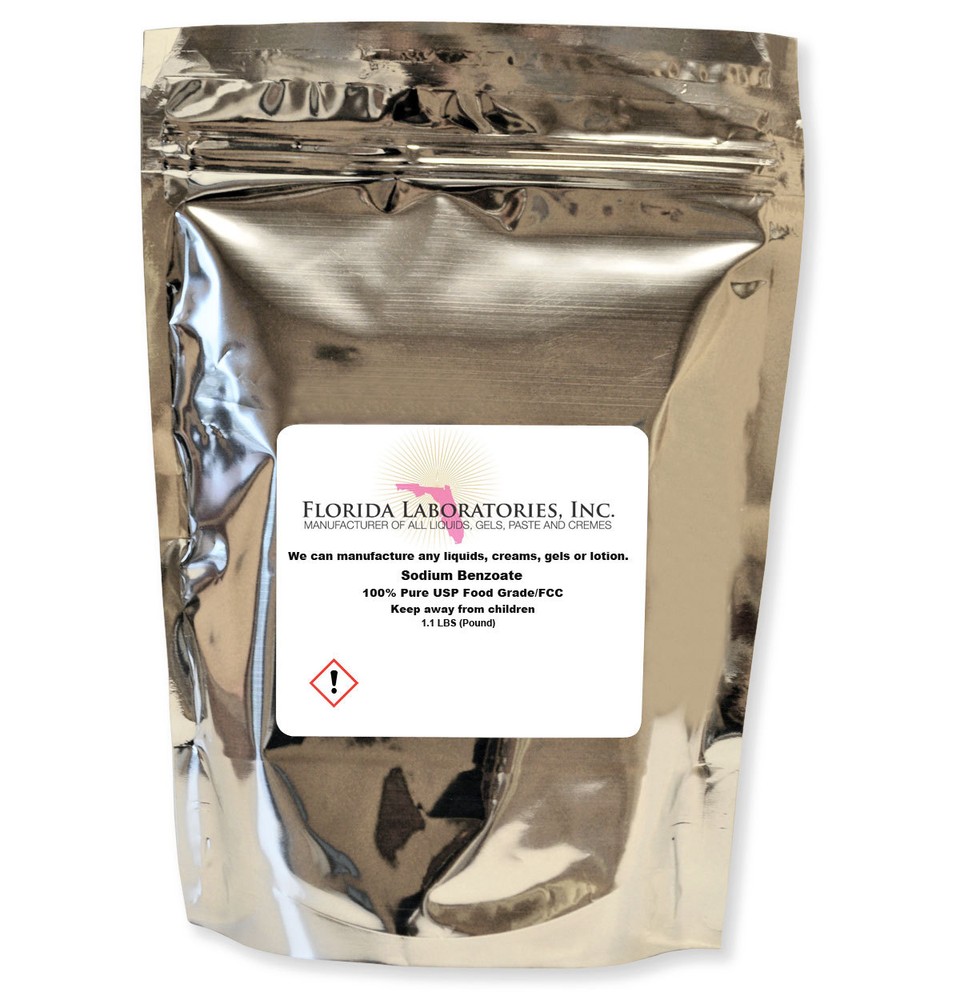 1.1 LBS Sodium Benzoate 100% Purity Food Grade Preservative Additive – Free Ship