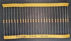47 K Ohm 1/4 WATT 5% Carbon Film Resistor, (25 pcs) NOS