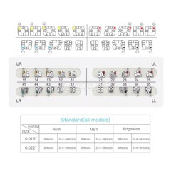 AZDENT Dental Orthodontic Brackets Braces Standard Roth Slot.022 Hooks 345 FDA