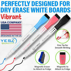 Magnetic Dry Erase White Board Sheet for Fridge 12X8 In, with Stain Resistant Te