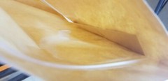 100 x 32Oz Kraft Waxed Window Stand Up Barrier Pouch Resealable Bags Gusseted