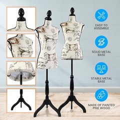 SereneLife Female Dress Form Mannequin Torso Display Mannequin Body
