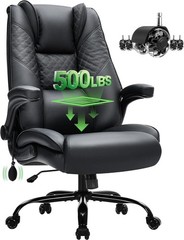 500lbs Big and Tall Office Chair with Inflatable Lumbar Support,
