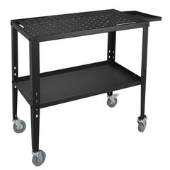 36” x 18” 1200lb Load Carbon Steel Workbench Welding Table Storage tray Cart