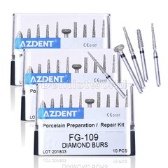 3PC Dental Clinic Diamond Burs Air Turbine Kit Z FG-109 for High Speed Handpiece