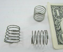 25 Light Steel Coil Springs, 10 Ounces, Conical Compression 15MM OD x 15MM Long