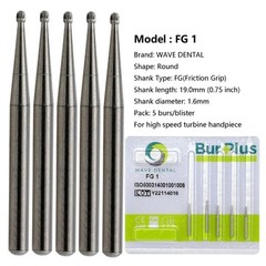 Wave Dental Carbide Burs Round for High Speed Handpiece FG 1/4 1/2 2 4 6 8 Prima