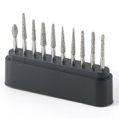 Dental Diamond Zirconia Cutting Burs Kit Friction Grip 1.6mm 10Pcs/Pack