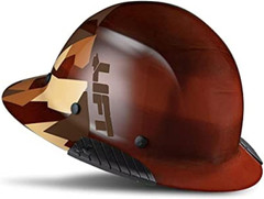 SAFETY Dax Fiber Resin Full Brim Safety Helmet/Hard Hat | 6 Point Suspension for