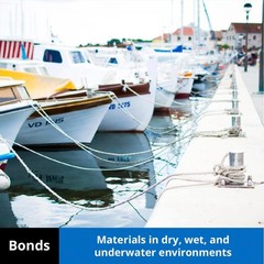 Two-Part Marine Epoxy Adhesive Paste, Off White, 8 lb, Waterproof, Strong Bond
