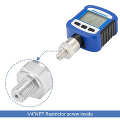Bluetooth Digital Pressure Gauge 0-160Psi, Stainless Steel, LCD Light