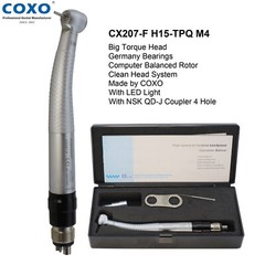 COXO High Speed Turbine LED Handpiece Self Power NSK QD-J Sinol 4 Hole Coupler