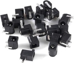 20pcs 3 Pin DC Power Connector PCB Mount Female Plug Jack DC005 5.5×2.1mm