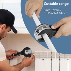 Ratcheting Pipe Cutter, 2 in 1 Close Quarters Tube Compact Cutter, Large Bearing