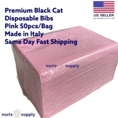 Pink Bibs Dental Disposable Tattoo Piercing Surgical Medical Absorbent 50/Bag