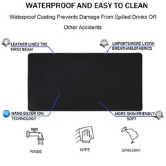 TEDNETGO Large Gaming Mouse Pad, Waterproof Extra 31.5L x 15.7W inches, Black