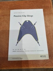 ARJO 4 POINT CLIP SLING PADDED LEGS LARGE 600LBS PART#MAA4100M-L-L1 NEW