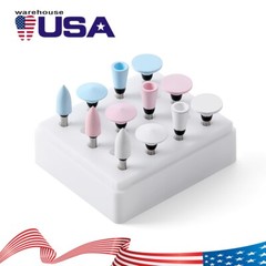 12Pcs AZDENT Dental Composite Polishing Burs Kit RA Silicone For Contra Angle