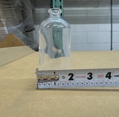 2X 100ml Molded Clear Glass Serum Vials 20mm Crimp Top ( 2 round bottles)