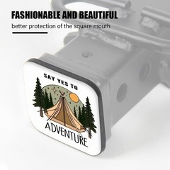 Hitch Cover Fits for 2-Inch Hitch,Say Yes to Adventure Trailer Hitch Cover Tu…