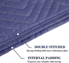 2 Pack Moving Blankets Heavy Duty 80″X72″ Quilted Packing Blankets for Moving