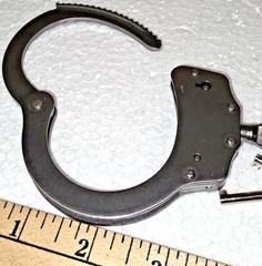 MTech USA 4508-SDL Series Double-Lock Handcuffs, Stainless Steel, Nickel Silver