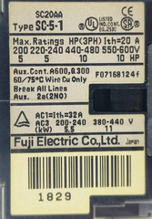 NEW🆕 FUJI ELECTRIC SC-5-1 MAGNETIC CONTACTOR 3-POLE 32A AC1 11KW 440V FREE SHIP