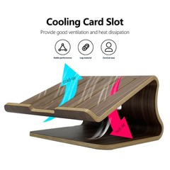 Wooden Laptop Stand,Laptop Holder 11 .02 L*7.9 W*5.7 H IN, Walnut-1001