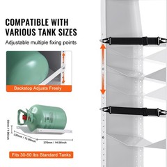 VEVOR Refrigerant Tank Rack 3 x 30-50lbs Bottle Tanks Cylinder Tank Rack