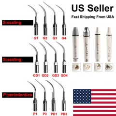Dental Ultrasonic Piezo Scaler Handpiece LED/Tip Fit EMS/Cavitron/DTE/SATELEC US