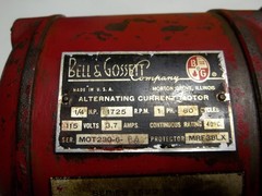 Bell & Gossett 1/4 HP 115V 3A 1PH AC Motor Model 230-6-BA Brass impellor