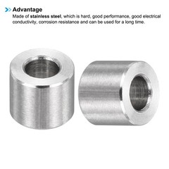 12Pcs M3 Stainless Steel Spacers Metal Spacer 3mm ID x 6mm OD x 5mm L