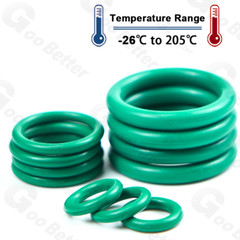 1mm Cross Section Fluorine Rubber O Ring FKM Seals 1mm – 58mm ID Green Metric