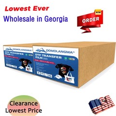 US Stock, 2 Rolls 23.6in x 328ft DTF Transfer Film Double Side Instant Hot Peel