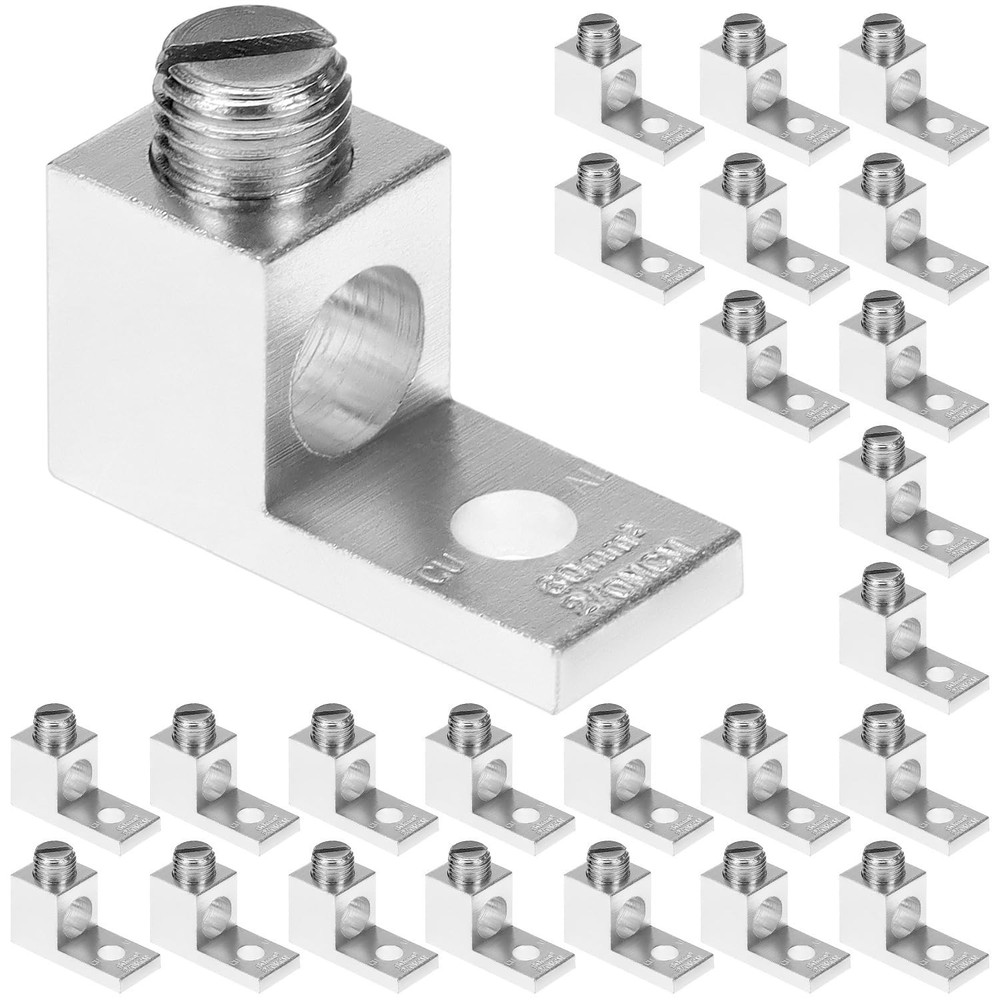 50 Pack Aluminum Mechanical Lugs Tin Plated 14-2/0 AWG Electrical Connectors Set