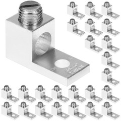 50 Pack Aluminum Mechanical Lugs Tin Plated 14-2/0 AWG Electrical Connectors Set