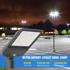 2-PACK LED Parking Lot Lights Module Street Pole fixture Shoebox Area Light 300W