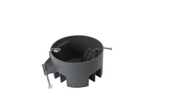 5-Pack Round Ceiling Box with Grounding, 4-Inch, 20 Cu In, Plastic Gray, ETL