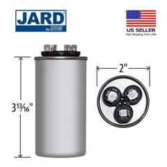 Mars JARD Motor Run Capacitor, 80/7.5 MFD, Dual Section 440/370 V Round 12816