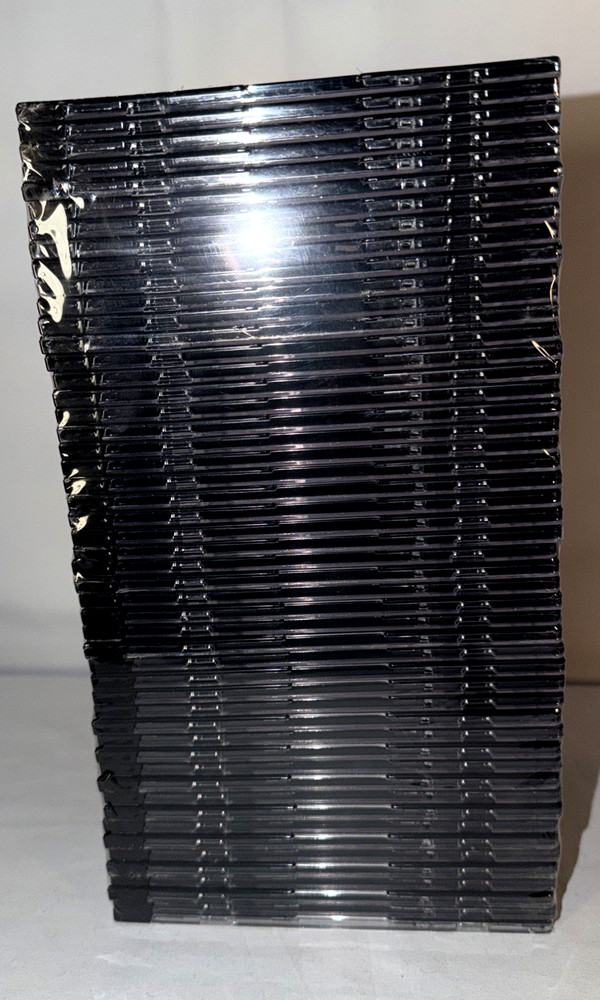 NEW 50-pack Slim/Thin/5mm Jewel Cases Black for CD/DVD Sealed – Generic/No Brand