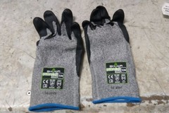Showa 386M-07-V 72 Pairs Size M / Size 7 Black/Gray Coated Gloves
