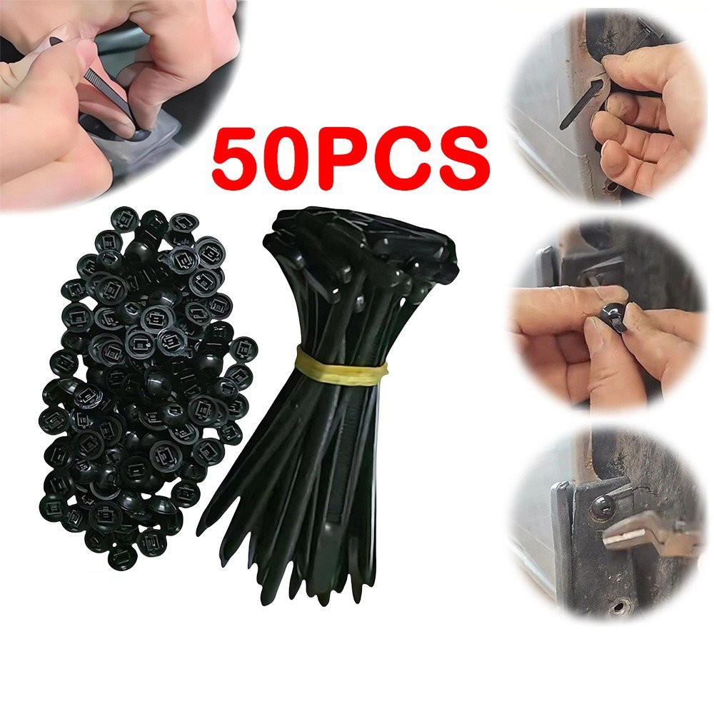 50-500Pcs Nylon Universal Cable Tie Buckle Fixion Tools Fasteners Bumper Clips
