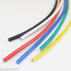 1m Flexible Soft Silicone Wire Tin Copper RC Electronic Cable W/Various Colours
