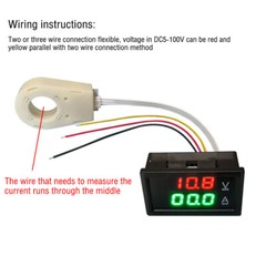 DC0-300V 50/100/200/400A Digital Current Voltage Meter Hall Ammeter Voltmeter