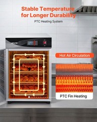 VEVOR Electric Hot Box Food Warmer 4-Tier Food Warming Cabinet with Single Door