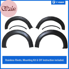 Fender Flare Compatible with 2018-2020 Ford F-150, Smooth Textured Black Paintab