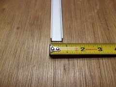 3/4″ Base X 3/8″ Leg X 12” Long 1/16″ Wall 6063 Anodized Aluminum U-Channel