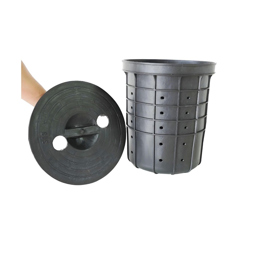 5 Gallon Perforated Sump Pump Basin with Lid (13x11x15 Inch) – Heavy Duty PP …