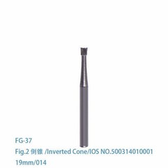 10Pc Dental Tungsten Carbide Inverted Cone FG-35/36/37 Burr High Speed Handpiece
